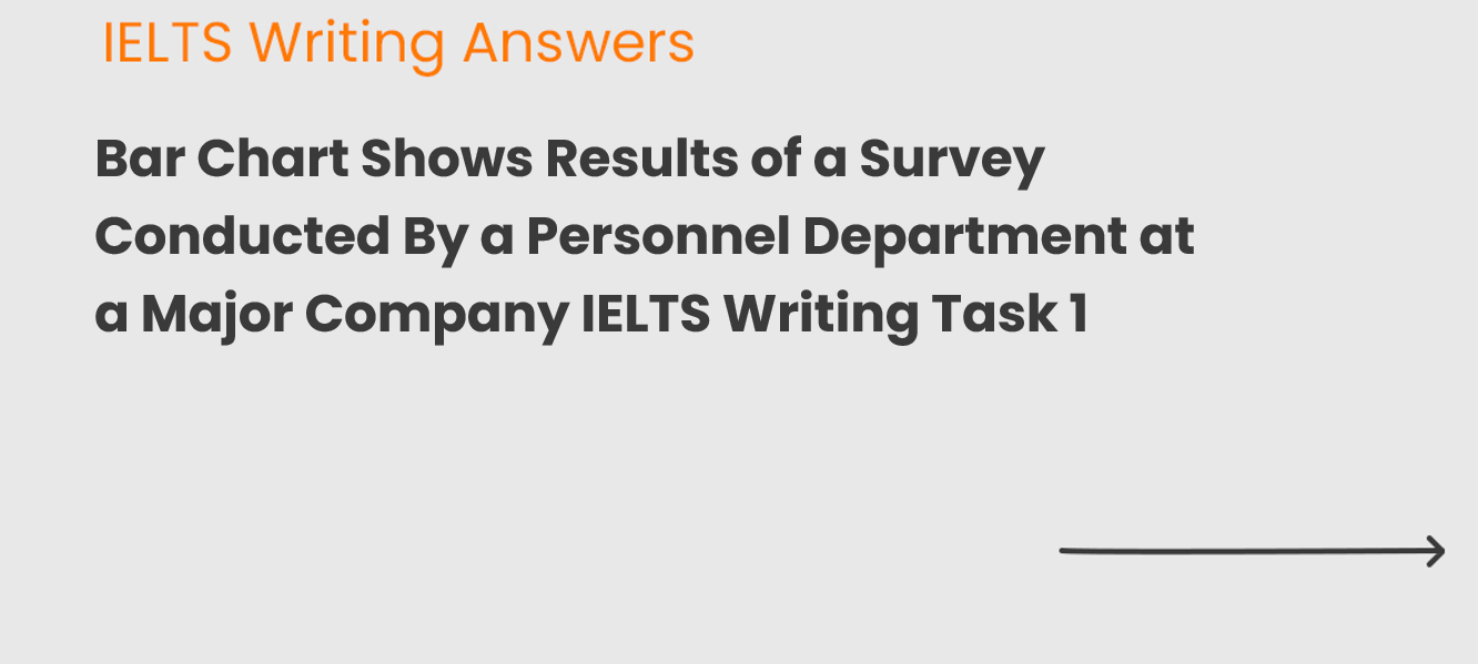 Bar Chart Shows Results of a Survey Conducted By a Personnel Department at a Major Company IELTS Writing Task 1
